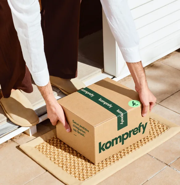 Caixa Komprefy entregue na porta